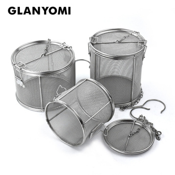 Stainless Steel Seasoning Bag Gravy Soup Taste Spice Box Basket Brine Hot Pot Slag Separation Colander Strainers Cooking Tools