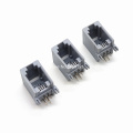 20pcs RJ11 4P4C Female PCB Mount Modular Plug/Jack Network Connector 4P Grey