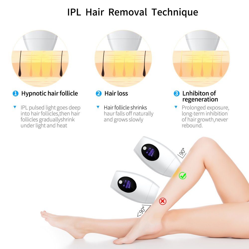 New 600000 Flashes Permanent IPL Epilator Hair Removal depiladora facial Electric photoepilator LCD Display Painless Epilator