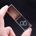 New Transparent Crystal USB Flash Drive 64GB 8GB 16GB 32GB for Logo with LED flash Disk 2.0 Memory Stick pen drives meeting gift