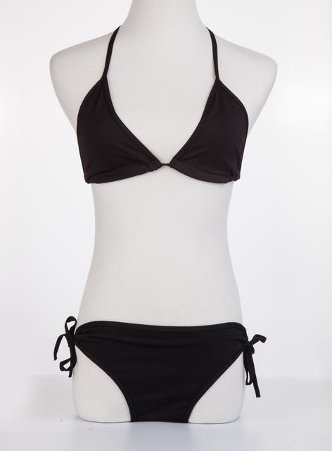 Women Sexy Bikini Set 2020 Summer Swimsuit Bathing Suit Swimwear Beachwear Solid Black Beach Biquini BK001
