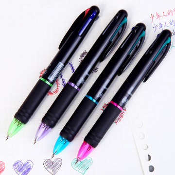 New Four Colors Ink 4 In 1 Ball Pen Business Office Stationery Pen Advertising Promotional Gift Pen Office School Writing Supply