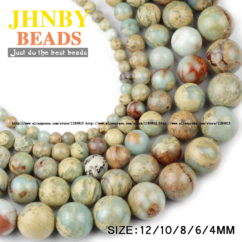 JHNBY Serpentine stone beads Natural Stone High quality ore Round Loose beads ball 4/6/8/10/12MM Jewelry bracelet making DIY