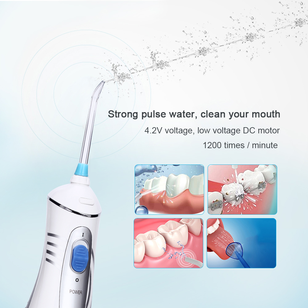 Waterpulse V500/V400P/V400 Oral Irrigator Portable Cordless With Travel Case Rechargeable Battery Water Flosser Teeth