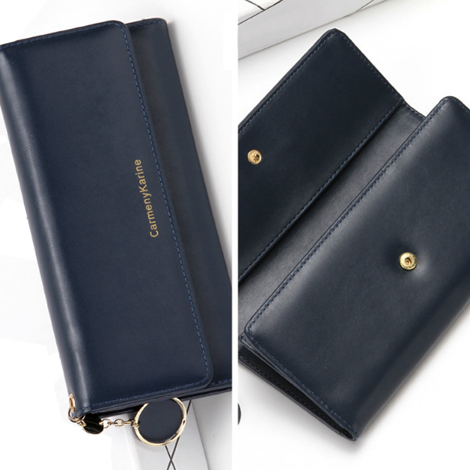 aliwood New Fashion Women Wallets Brand Letter Long Tri-fold Wallet Purse Fresh Leather Female Clutch Card Holder Cartera Mujer