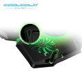 COOLCOLD Laptop Cooling Pad, Ultra Quiet Laptop Cooler Stand with 5 LED Fans 2 USB Port gaming cooling pad