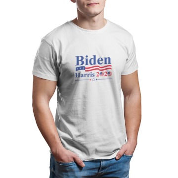 atinfor 2 Biden Harris Men's T Shirt Novelty Tops Bitumen Bike Life Tees Clothes Cotton Printed T-Shirt Plus Size