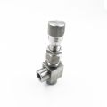 G 1/8" 1/4" NPT 3/8" 1/2" 304 SS Angle Type Micro Metering Needle Valve WL94H-320P Variable Flow Control Regulating Valve 32MPA