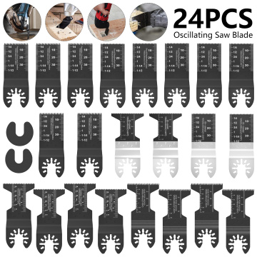 24pcs Professional Wood Cut Universal Oscillating Multi Tool Saw Blade for Renovator Power Tool Fein Bosch Makita Milwaukee