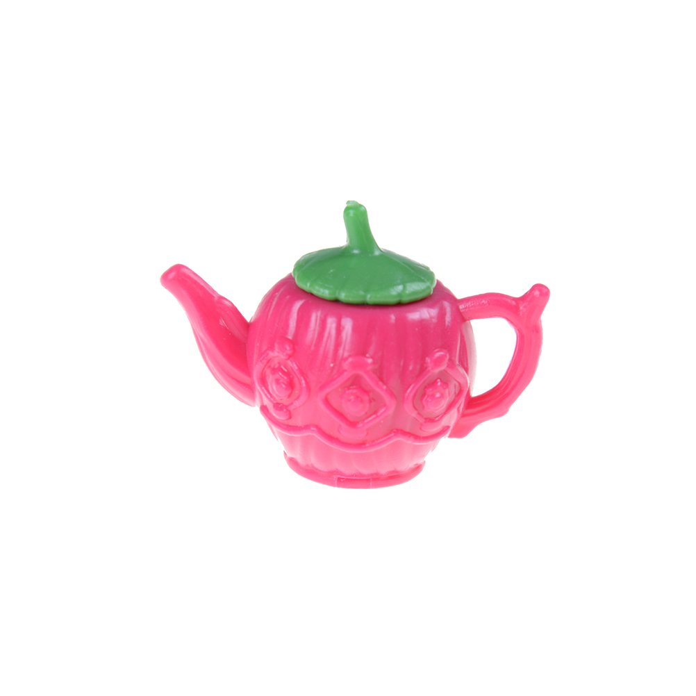 3pcs Kitchen Mini Cute Tea Pot Cup Plate Set Pretend Play Girl For Doll Accessiores Dollhouse Decor Classic Toy