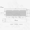 Bykski 60mm Thick 360mm Radiator use for 3*12cm Fans Heat Sink Copper Radiator Computer Water Coolant Liquid Heat Exchanger