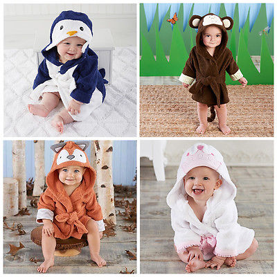 New Luvable Friends Animal Charater Square Hooded Bath Towel Set Baby Product Cartoon Baby Robe Infant Bath Towels