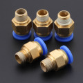 5Pcs Brass 8mm Pneumatic Connector Male Straight One-touch Pneumatic Fitting For Hoses PC8-01 Air Quick Connector
