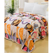 Home Textiles Hypoallergenic Polyester Print Flannel Blanket