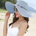 Women's Hat Summer Wide Brim Straw Hats Big Sun Hats UV Protection Panama floppy Beach Hats Ladies bow hat chapeau femmel