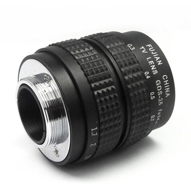 35mm F/1.7 C-Mount Lens Prime Lens with Adapter Ring for PanasOnic Olympus Camera