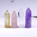 4pcs/set Natural Stones Crystal Point Wand Amethyst Rose Quartz Healing Stone Energy Ore Mineral Crafts Home Decoration