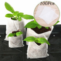 100 pcs Seedling Raising Bags Biodegradable Non-woven Nursery Bags Plant Grow Bags For Fabric Seedling Raising Bag Plants Garden