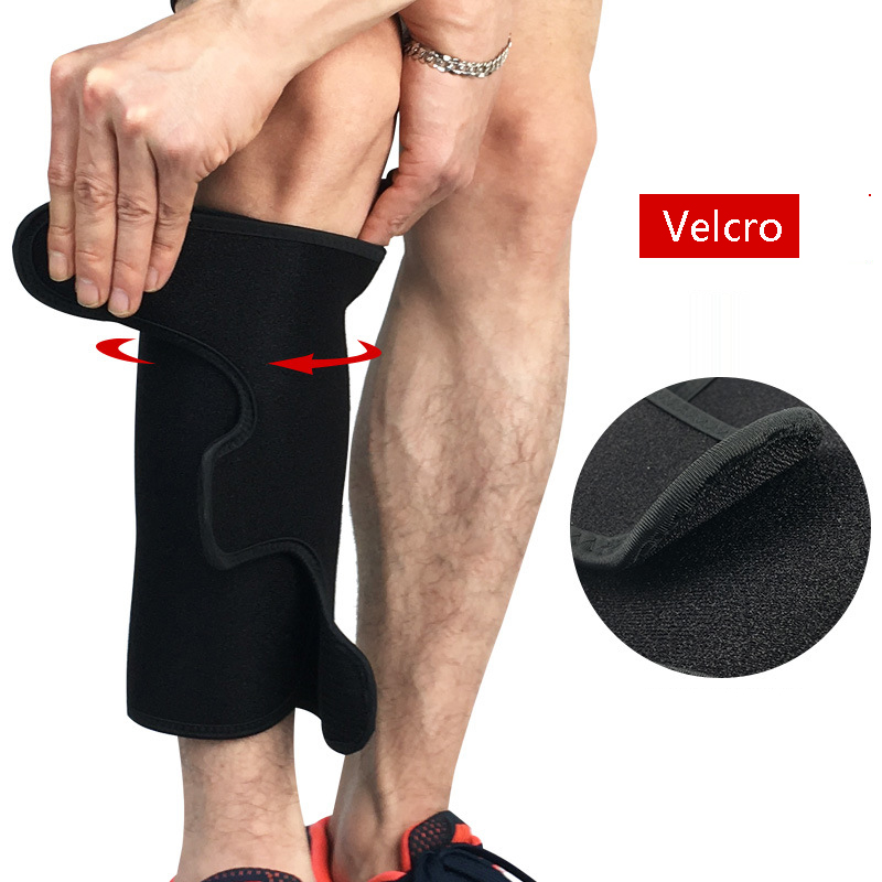 1 PC Adjustable Soccer Football Cycling Leg Warmers Calf Support Velcro Shin Guard Running Training Leg Sleeve Protector