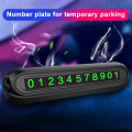 Temporary Luminous Car Parking Card with Aromatherapy Telephone Number Card Fragrance Tank Auto Accessories Hidden Number Plate