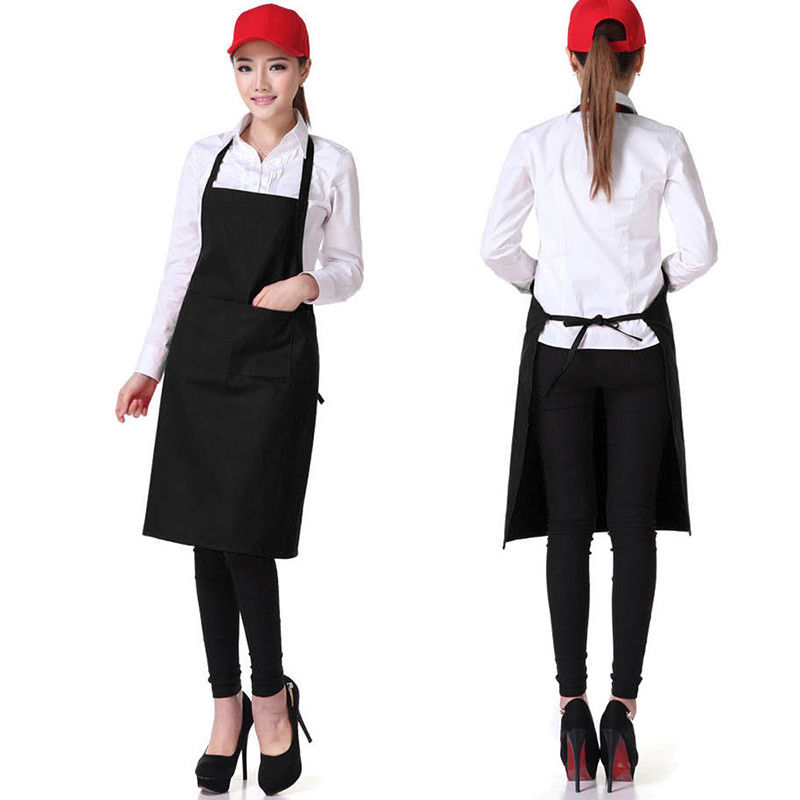 Pure Color Cooking Kitchen Apron Male and Female Universal Chef Waiter Cafe Shop BBQ Hairdresser Aprons Custom Gift Bibs