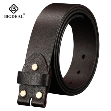 BIGDEAL Men's width 38mm 100% Full Grain Genuine Leather Belts for Men Fashion Brand Strap Vintage Jeans Belts without Buckle