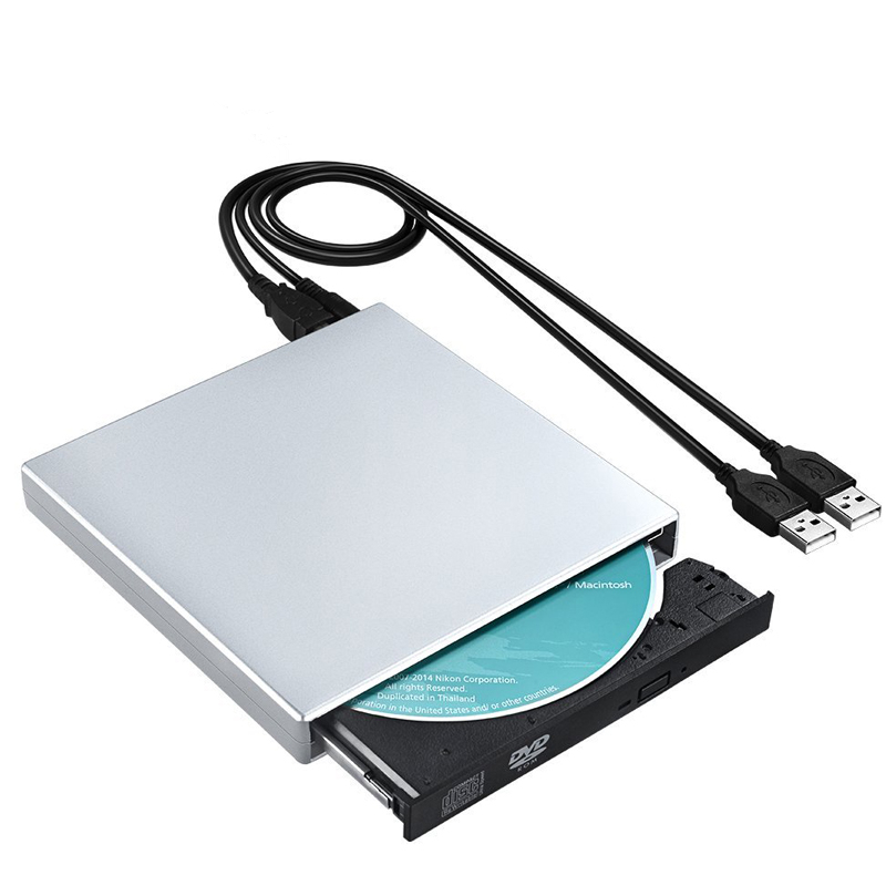 RW DVD-ROM USB 2.0 CD-ROM player External DVD Optical Drive Recorder for Laptop Computer Pc Windows 7/8