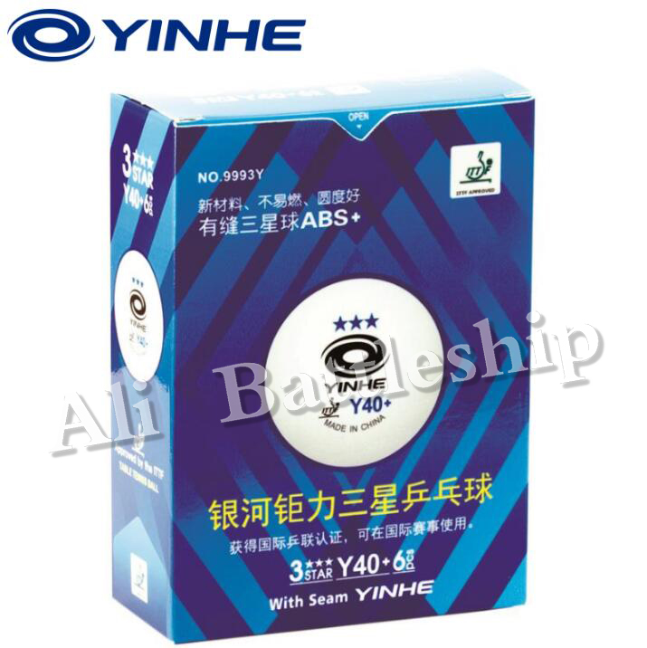 ITTF Apprved YINHE 3 Star Y40+ ABS PRO Seamed PP Ball Table Tennis ball / ping pong ball 1 box