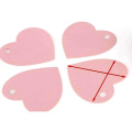 100pcs/pack Price Label Pink Heart Shape Garment labels Kraft Paper Card Wedding Favour Gift Tag DIY Tag Party Favor 4.3*4.3cm