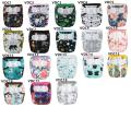 [Sigzagor]5 OS One Size Baby Cloth Diapers Covers Nappies Hook and Loop Double Gusset 3-15kg