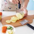 1PC Portable Stainless Steel Potato Chipper Slicer Blade Fry Chips Cutter For Household Kitchen Vegetable Potato Carrot Cutting