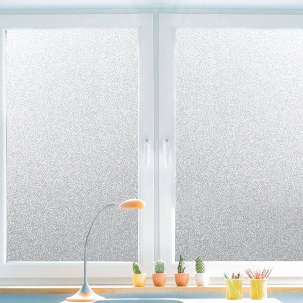1 Meter Multiple Widths PET Opaque Privacy Static Glass Window Film Home Decor Frosted Window Sticker Bathroom Glass Film