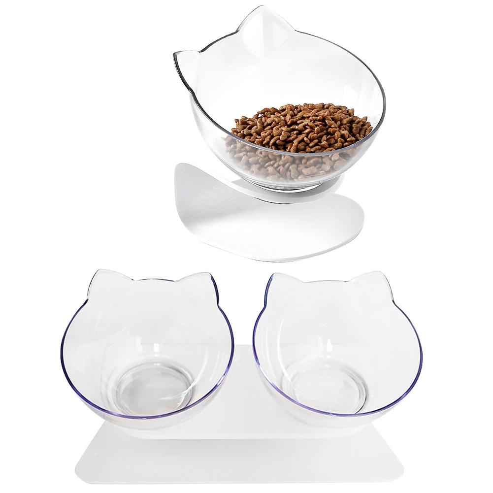 Non-slip Cat Bowls Double Bowls With Raised Stand Pet Food And Water Bowls For Cats Dogs Feeders Cat Bowl Pet Supplies