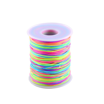 100M 1mm Beading Rainbow Coloured Thread Fabric Cord Crystal String Cord Hair DIY Jewelry Making Bracelet Hand Band