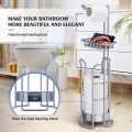 Toilet Paper Holder Stand Freestanding Tissue Holder Portable Bathroom Storage Organizer Toilet Paper Roll Storage Shelf