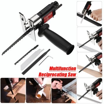 Multifunction Reciprocating Saw Attachment Change Electric Drill Into Reciprocating Saw Jig Saw Metal File \Wood Metal Cutting