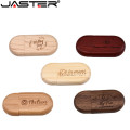 JASTER 1PCS free custom logo Wooden usb + Box pen drive 8GB 16gb 32gb usb Flash Drive Memory Stick LOGO customer wedding Gift