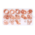 150PCS Copper Washer Gasket Nut and Bolt Set Flat Ring Seal Assortment Kit M5 M6 M8 M10 M12 M14 M16 M18 for Sump Plugs Water