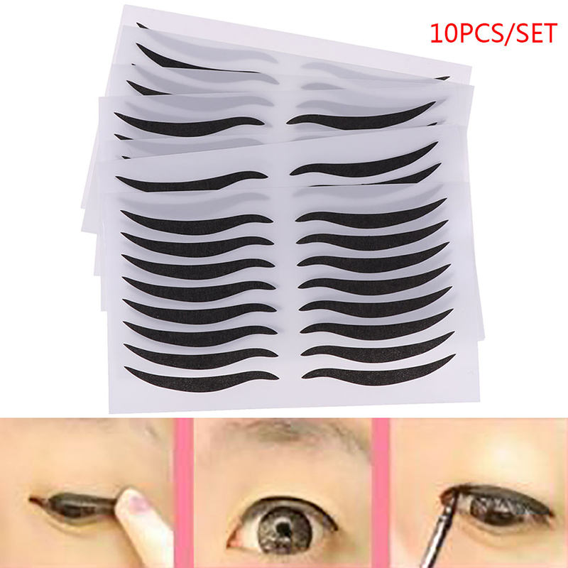 10pcs Eyeliner Sticker Sexy Style Eyes Sticker Eyeliner Tape Beauty Eyeliner Sticker Makeup Tool Black Eyelid Tools