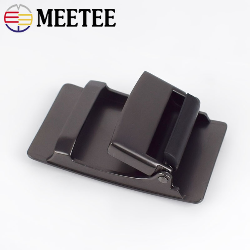 Meetee 1pc/2pcs ID36mm Alloy Toothless Automatic Buckle Belt Head Fot 33-35mm Belts Buckles DIY Leathercrafts Accessories YK075