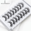 New 5/8/10 pairs natural false eyelashes fake lashes long makeup 3d mink lashes eyelash extension faux mink eyelashes for beauty