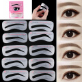 10Pcs Card Eyebrow Stencil Grooming Shaper Template Makeup Tools Stickers eyebrow shaper cosmetic tool