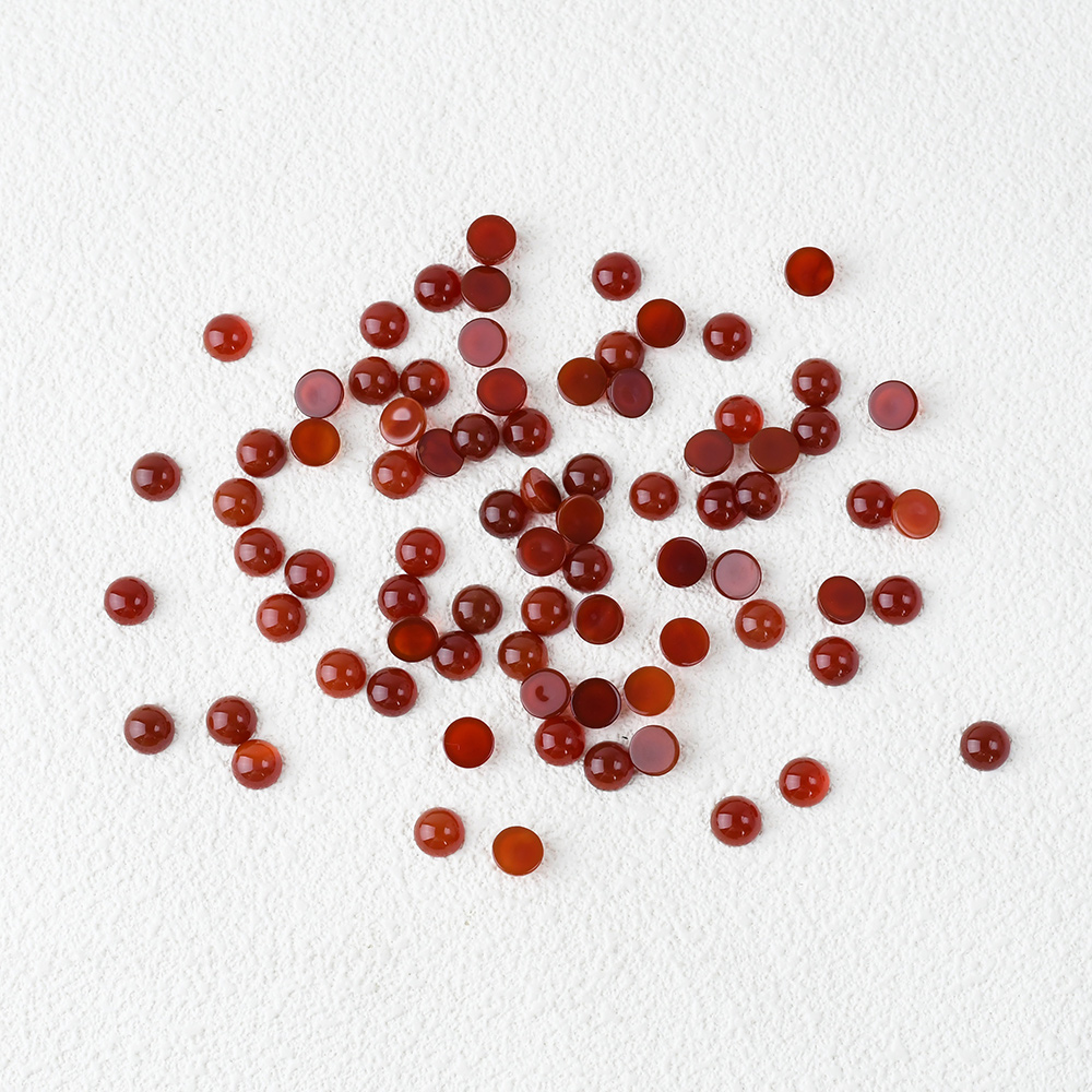 Flat Back Cut Red Onyx