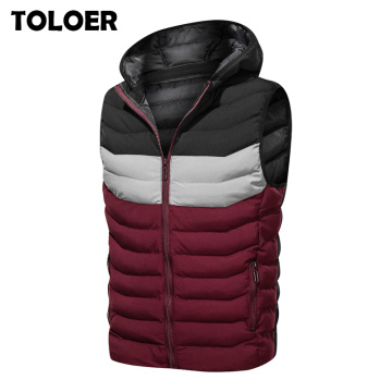 Fashion Mens Down Jacket Sleeveless Vest 2021 Spring Thermal Soft Vests Casual Cotton Coats Male Cotton Men's Thicken Waistcoat