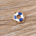 MRHUANG Drop Oil Charms 10pcs Life buoy Enamel Charms Alloy Pendant fit for bracelet DIY Fashion Jewelry Accessories