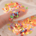 25g 3*7mm Mini Tree leaves Shape Loose Sequins For Nail Arts Crafts Decoration Scrapbook Shaker Card DIY confetti Accessory