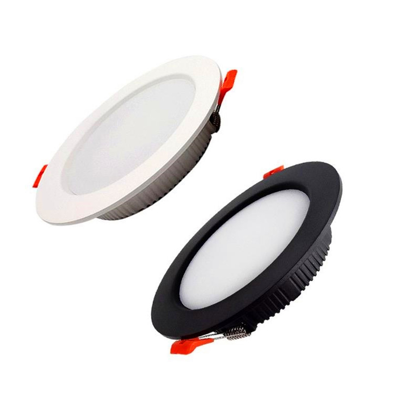 led down light 3 colors 3W 5W 7W 9W 12W led ceiling light waterproof recessed bulbs 230V round panel light Indoor Lighting