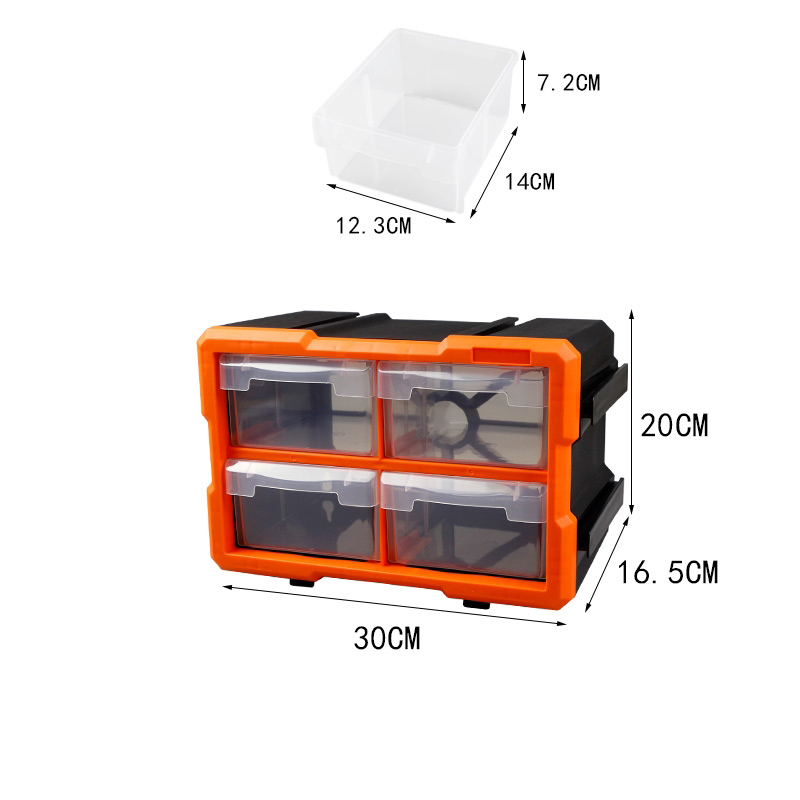 Component box with drawer Plastic hardware parts box screw storage box compartment Workshop organization storage tool box