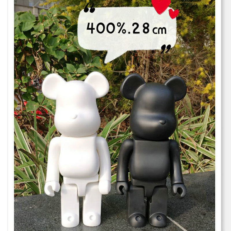 11inch 400% Bearbricklys Bear@bricklys Action Figures Block Bear PVC Model Figures Children Gifts DIY Paint Dolls Kids Toys