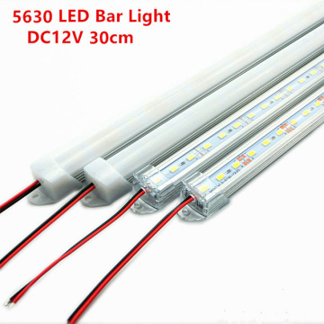 1PCS/LED Bar Lights DC12V 5630 LED Rigid Strip 30cm LED Tube with U Aluminium Shell + PC Cover